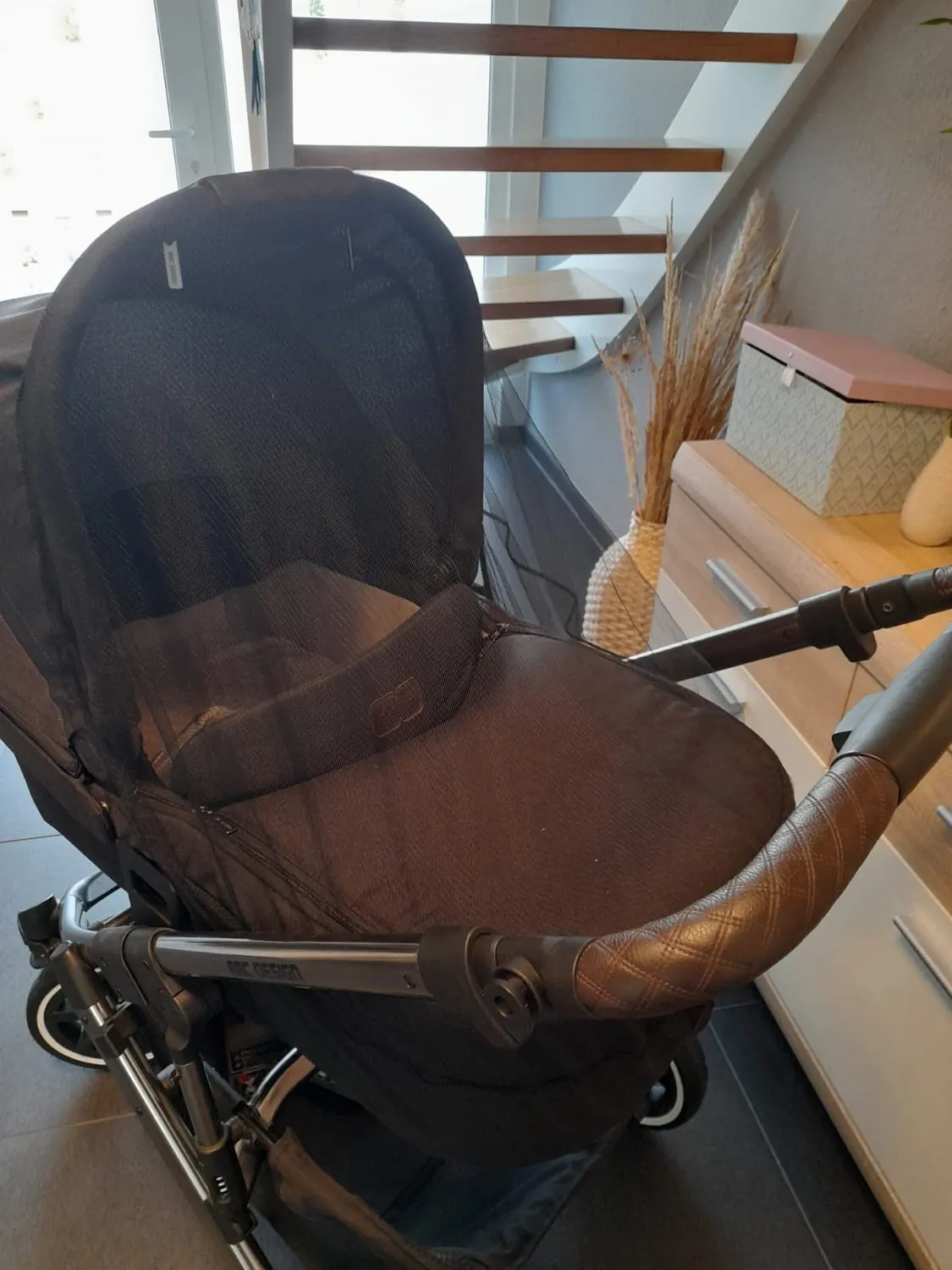 Reer 87011 Insektennetz Babyschale schwarz Extra groß