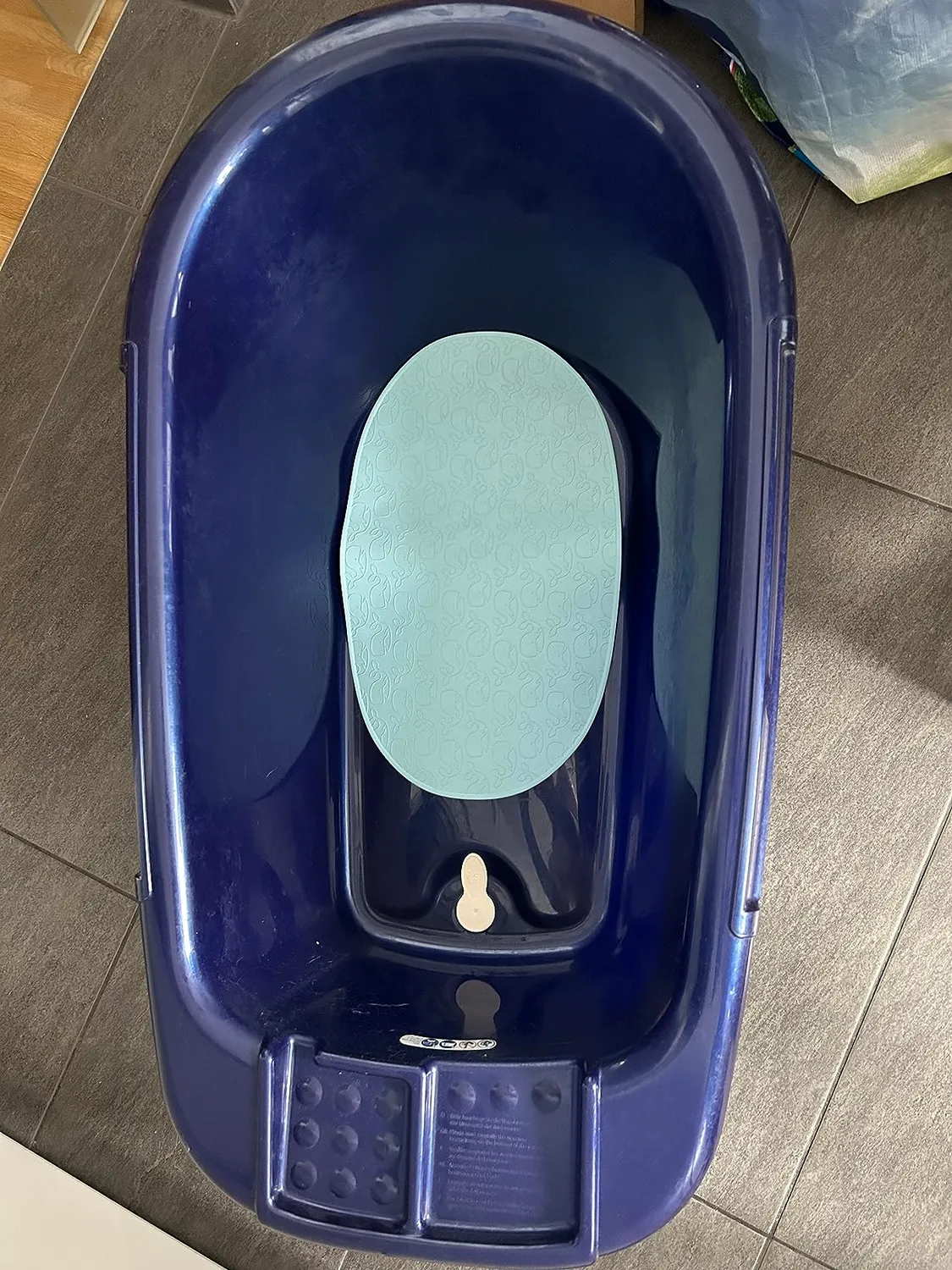 reer MyHappyBath Badewannenmatte 42x25 cm blau Wal