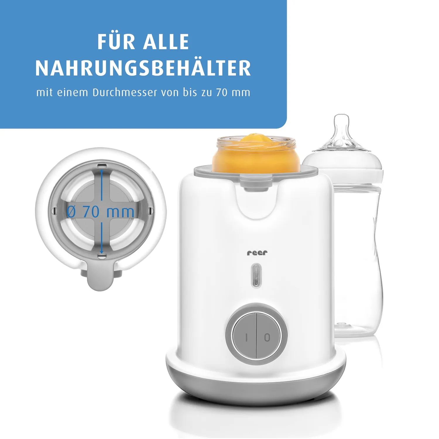 Reer TurboFood Flaschenwärmer Babykostwärmer mit Korb