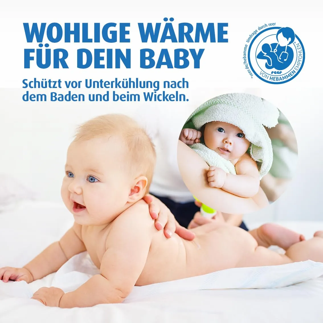 Reer FeelWell Wickeltischstrahler 2in1 weiß Stand/Wand