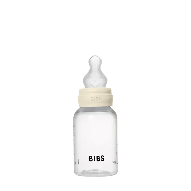 BIBS Babyflasche 150 ml Ivory Silikon Anti-Colic