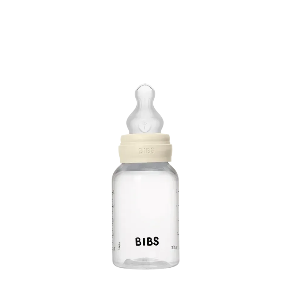 BIBS Babyflasche 150 ml Ivory Silikon Anti-Colic