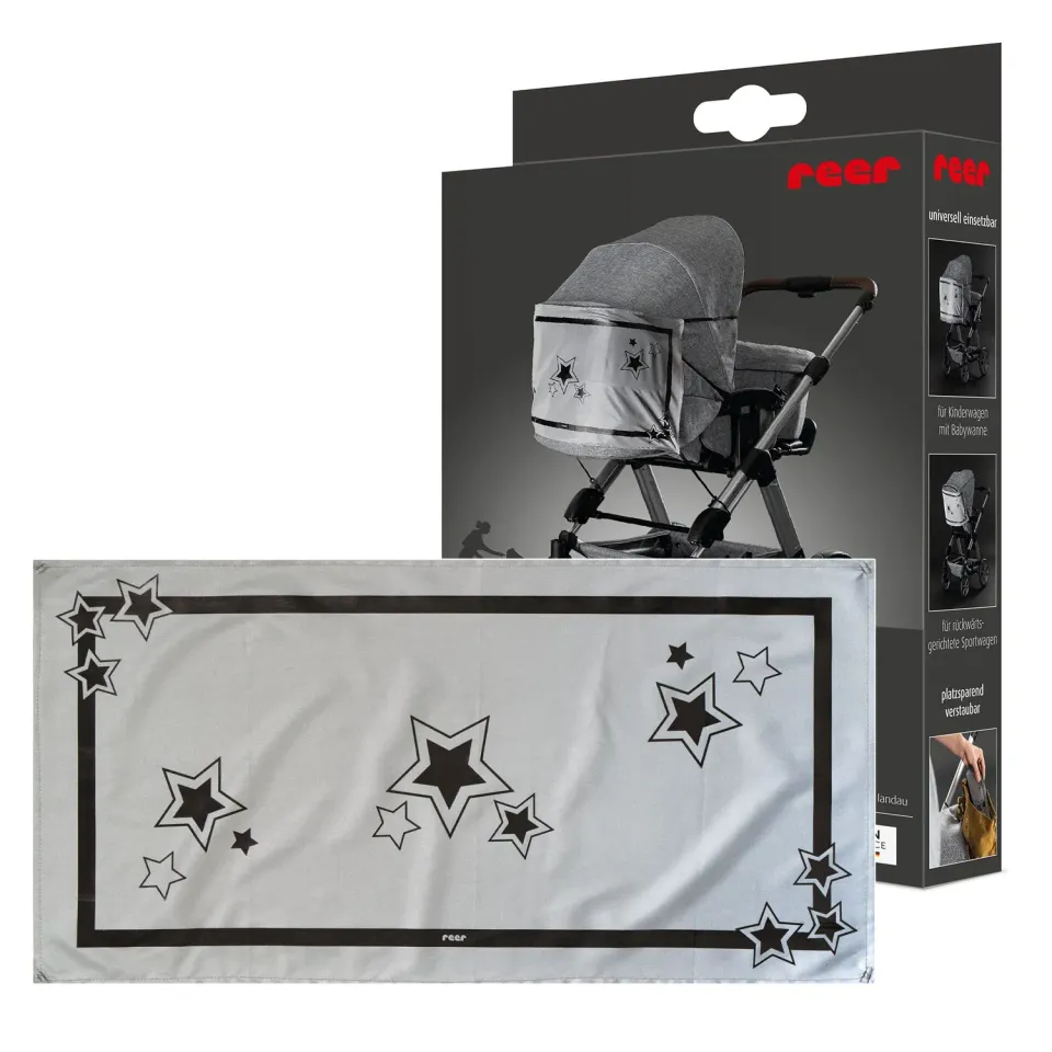 Reer MyBuddyGuard Kinderwagen Reflektor-Banner grau