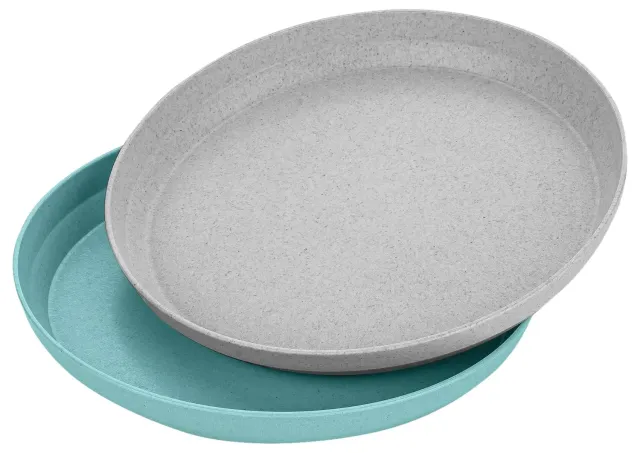 Reer Growing Kinderteller 2 Stück blau grau melaminfrei