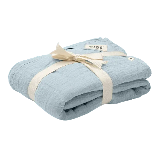 BIBS Musselintuch Baby Blue 120x120 Bio-Baumwolle