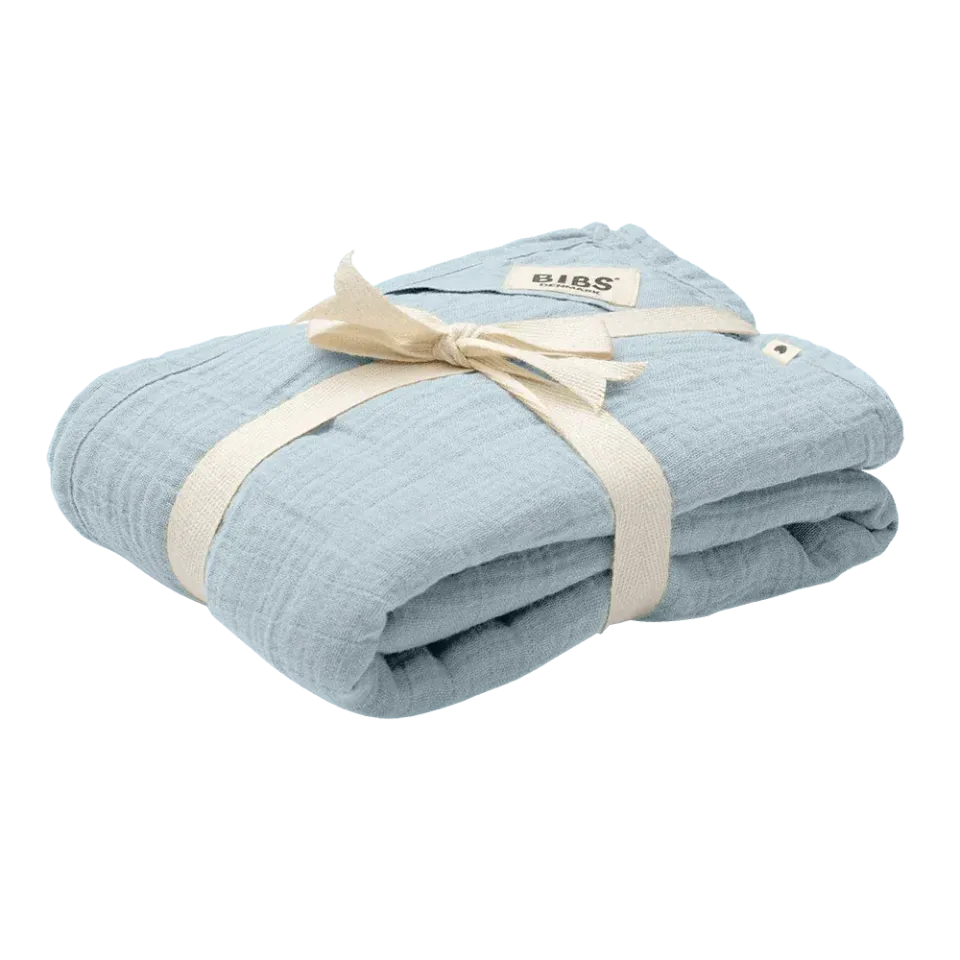 BIBS Musselintuch Baby Blue 120x120 Bio-Baumwolle