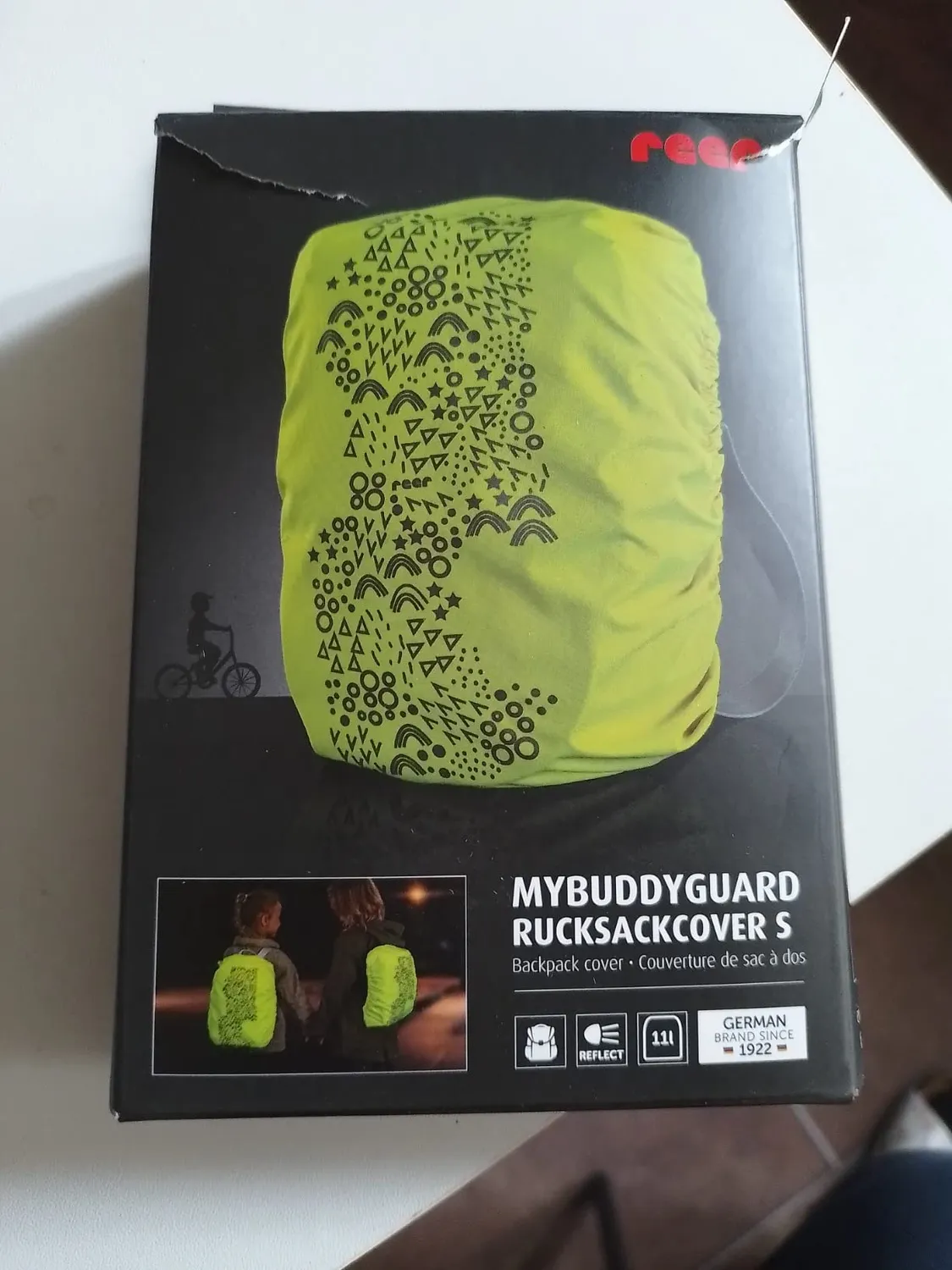 reer MyBuddyGuard Rucksackcover M Regenhülle neongelb