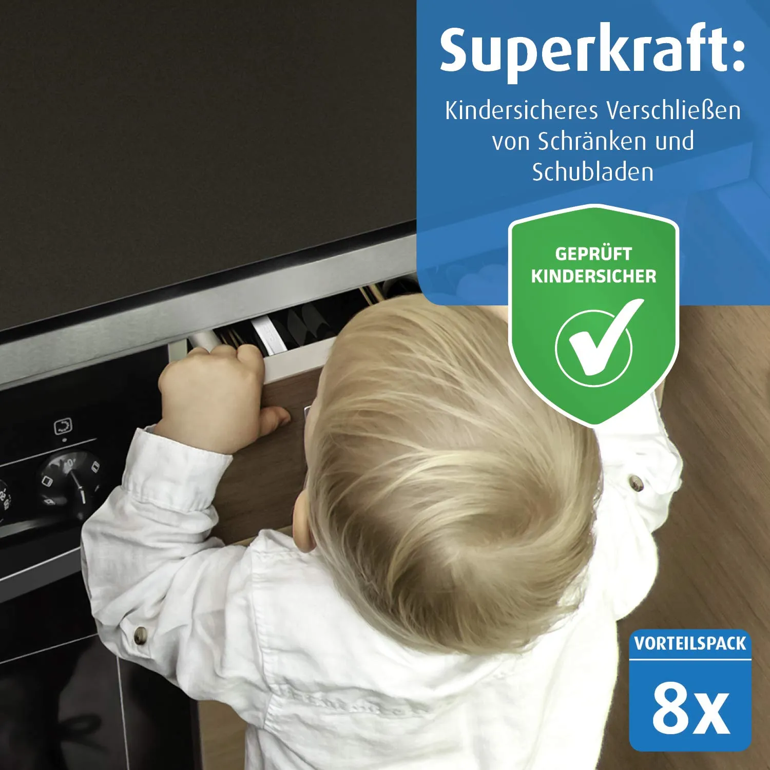 reer 71020 Schrank- u. Schubladensicherung weiß 8 Stück