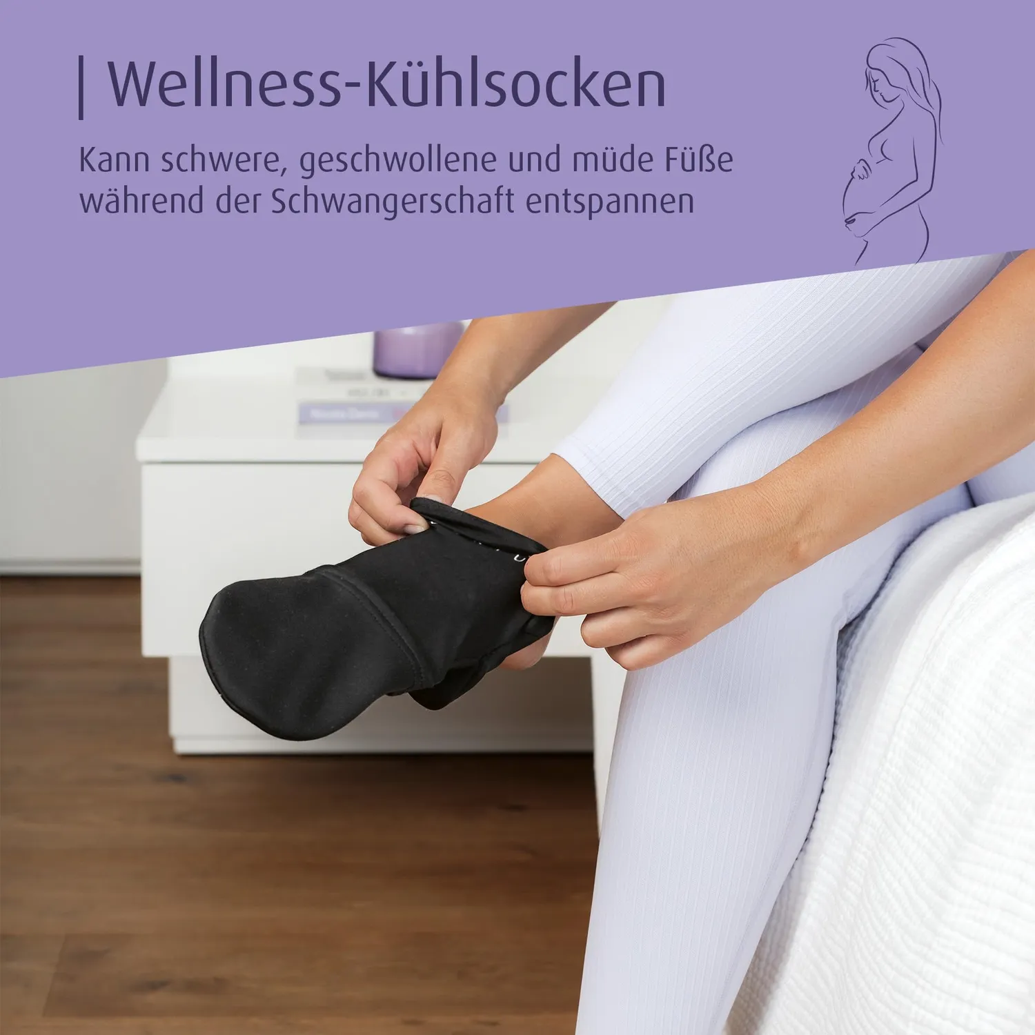 Reer Mama Kühlsocken Fuß 36-40 kalt-warm mit Gelpads