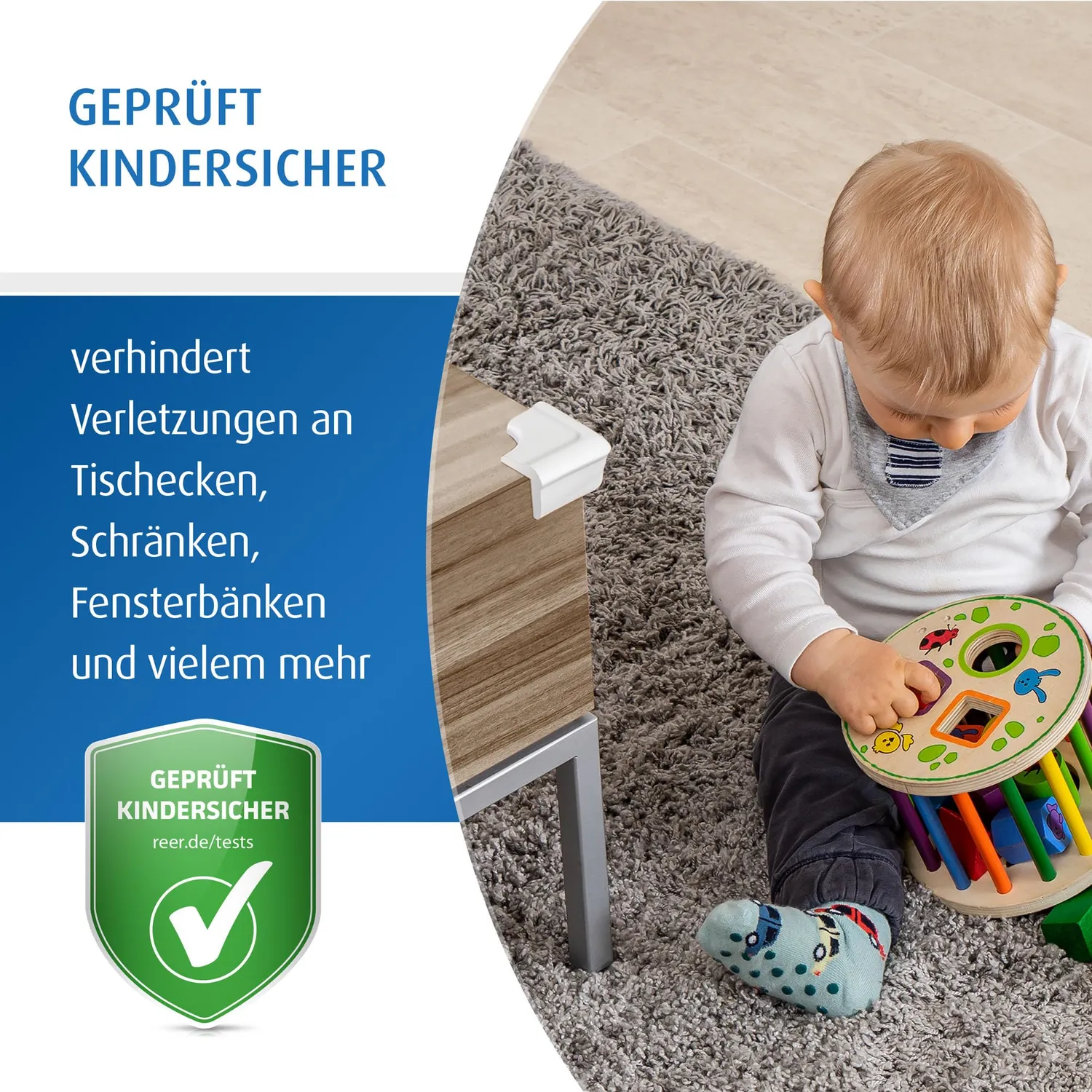 Reer soft Eckenschutz weiß 4 Stück bissfest