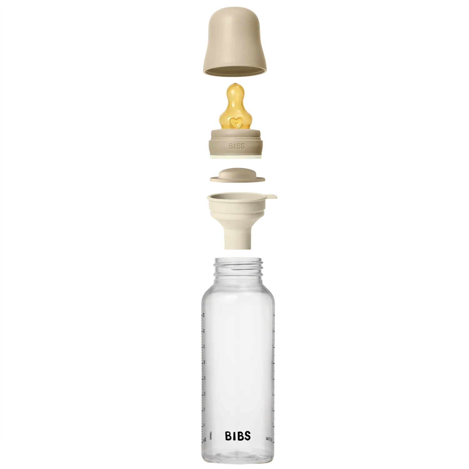 BIBS Babyflasche Glow Set 270ml Latex Vanilla PP