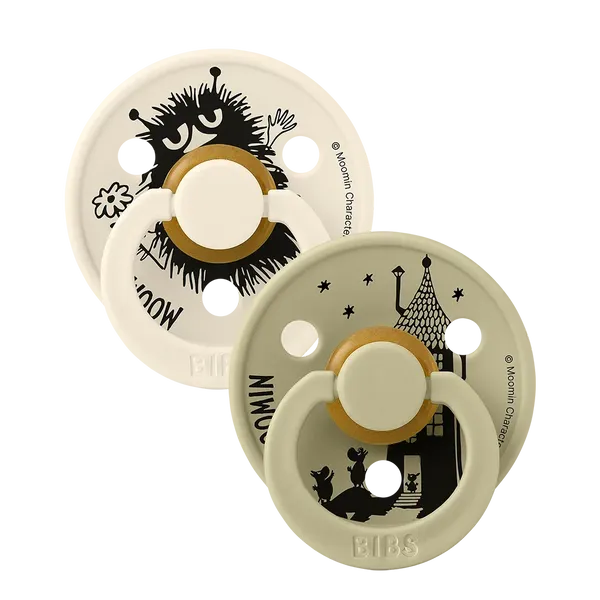 BIBS x Moomin Colour Schnuller 2er-Pack Stinky Ivory/Khaki