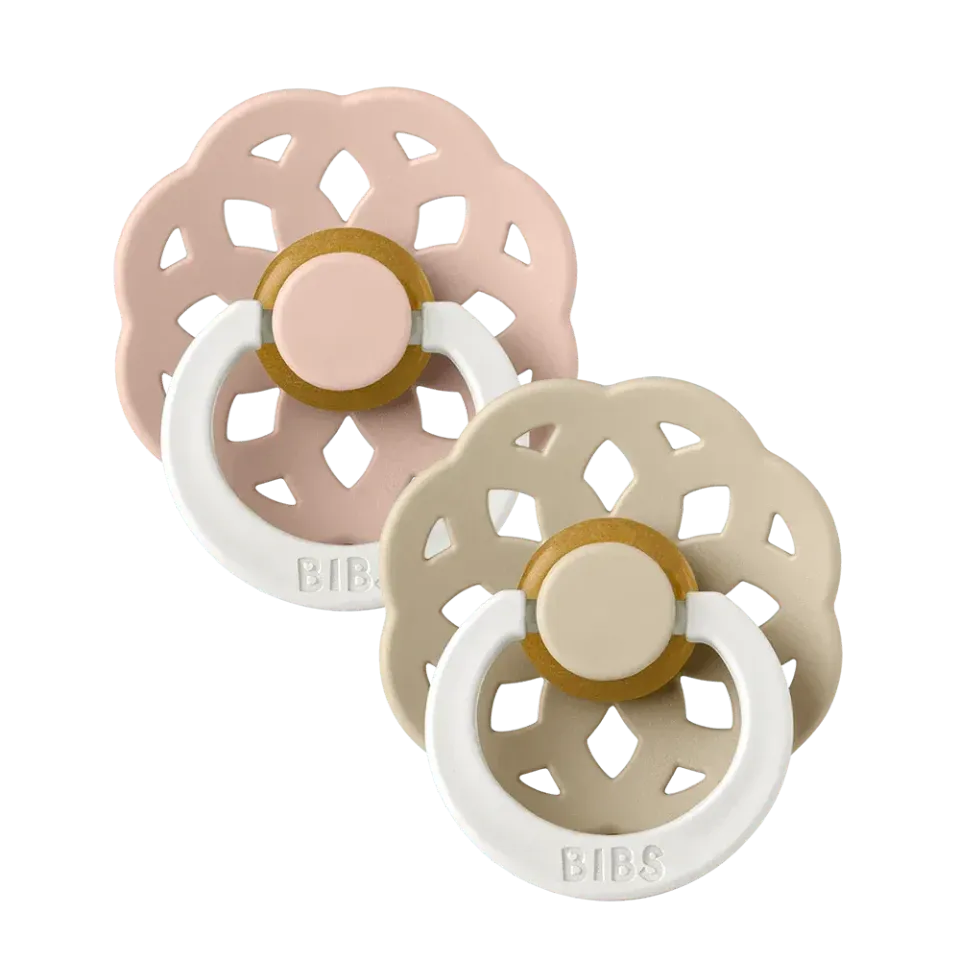 BIBS Boheme Glow Schnuller Blush Vanilla 2 Stück Nacht