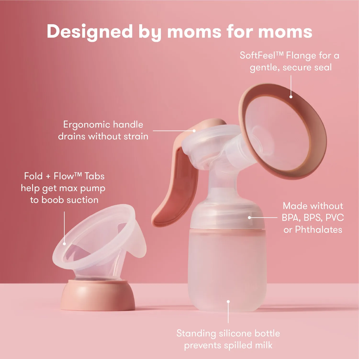 Frida Mom Manual Milchpumpe Hand mit Silikon Modus