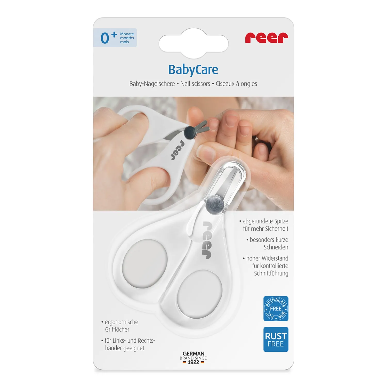 Reer BabyCare 81060 Baby-Nagelschere weiß abgerundet