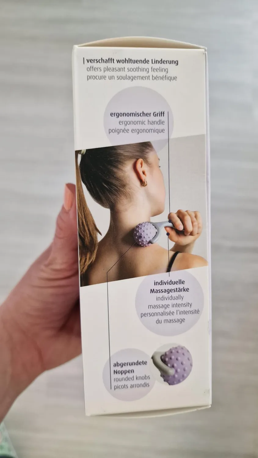 Reer Mama Massageroller Schwangerschaft Massagegerät Grau Lila Entspannung