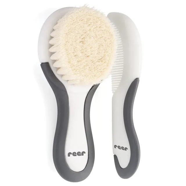Reer BabyCare 81070 Haarpflege-Set 2tlg Weiß Ziegenhaar