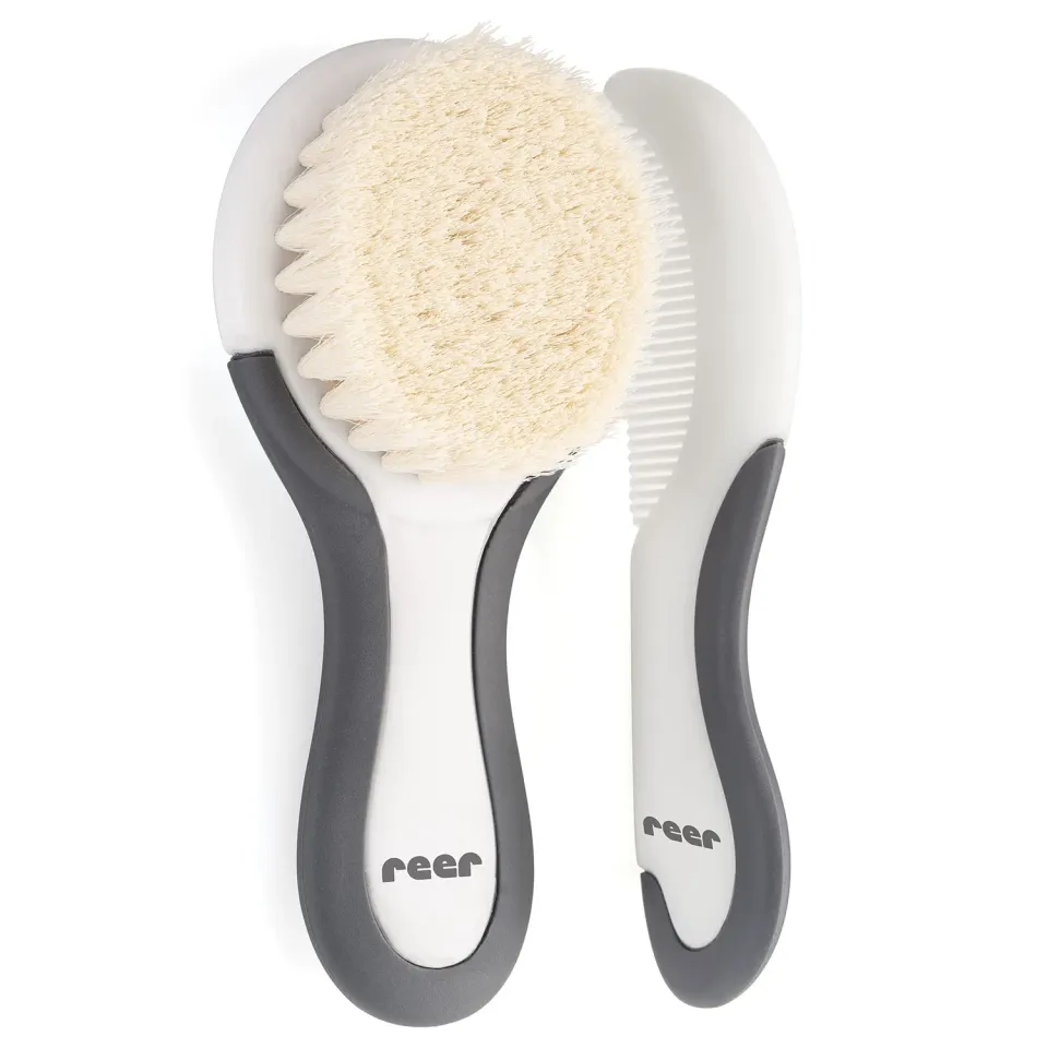 Reer BabyCare 81070 Haarpflege-Set 2tlg Weiß Ziegenhaar