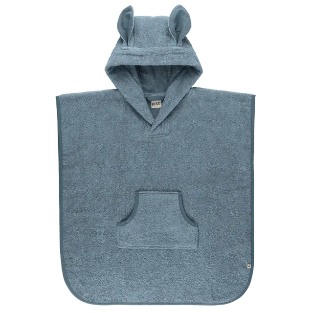 BIBS Kangaroo Poncho Badeponcho 56x60 Petrol Bio 2-4J