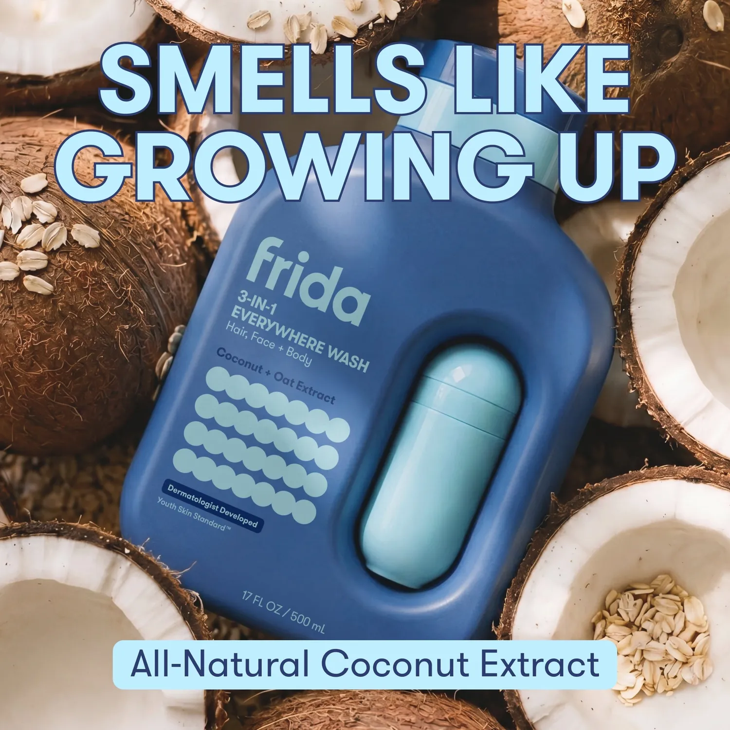 Frida Kids 3-in-1 Everywhere Wash Duschgel Aloe Hafer