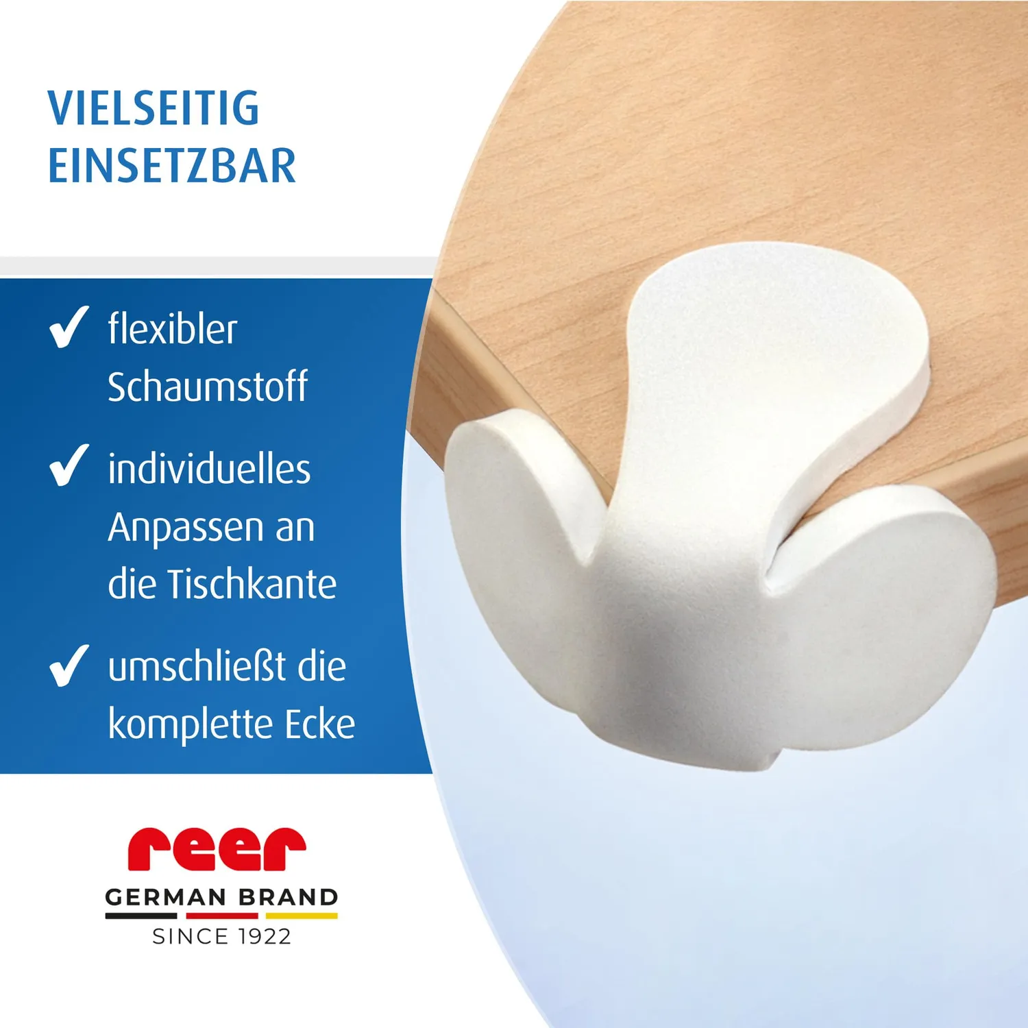Reer Eckenschutz nachtleuchtend Kantenschutz 2 Stück weiß