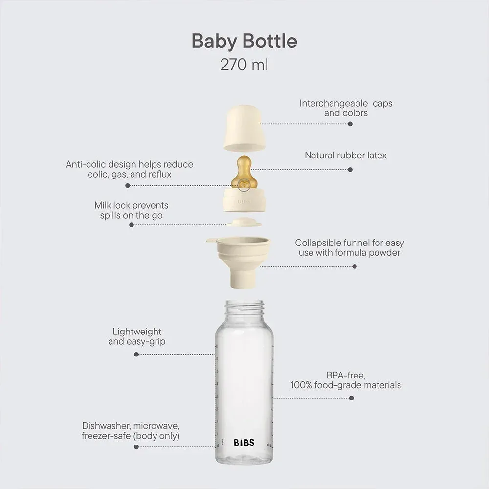 BIBS Babyflasche 270ml Ivory Latex Anti-Colic