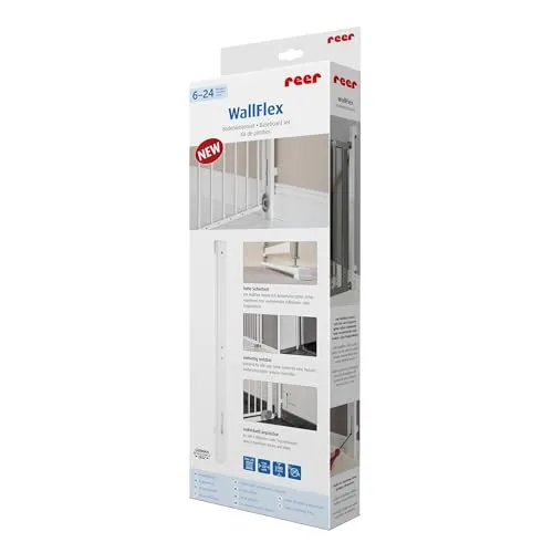 Reer WallFlex Abstandhalter Fußleiste Türgitter Weiß Holz