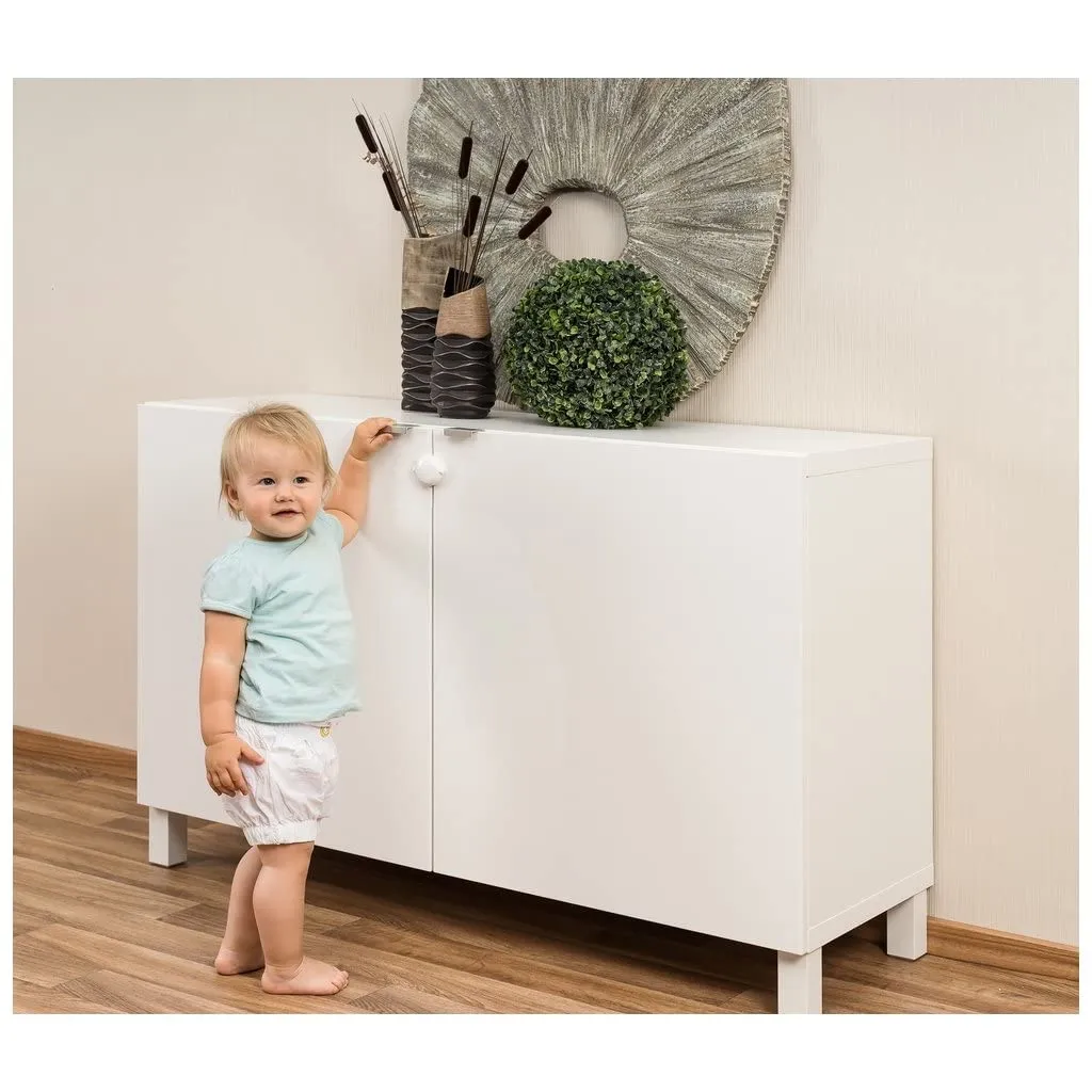 Reer Schrank-Schloss Doppeltüren Kindersicherung 1 Stück weiß