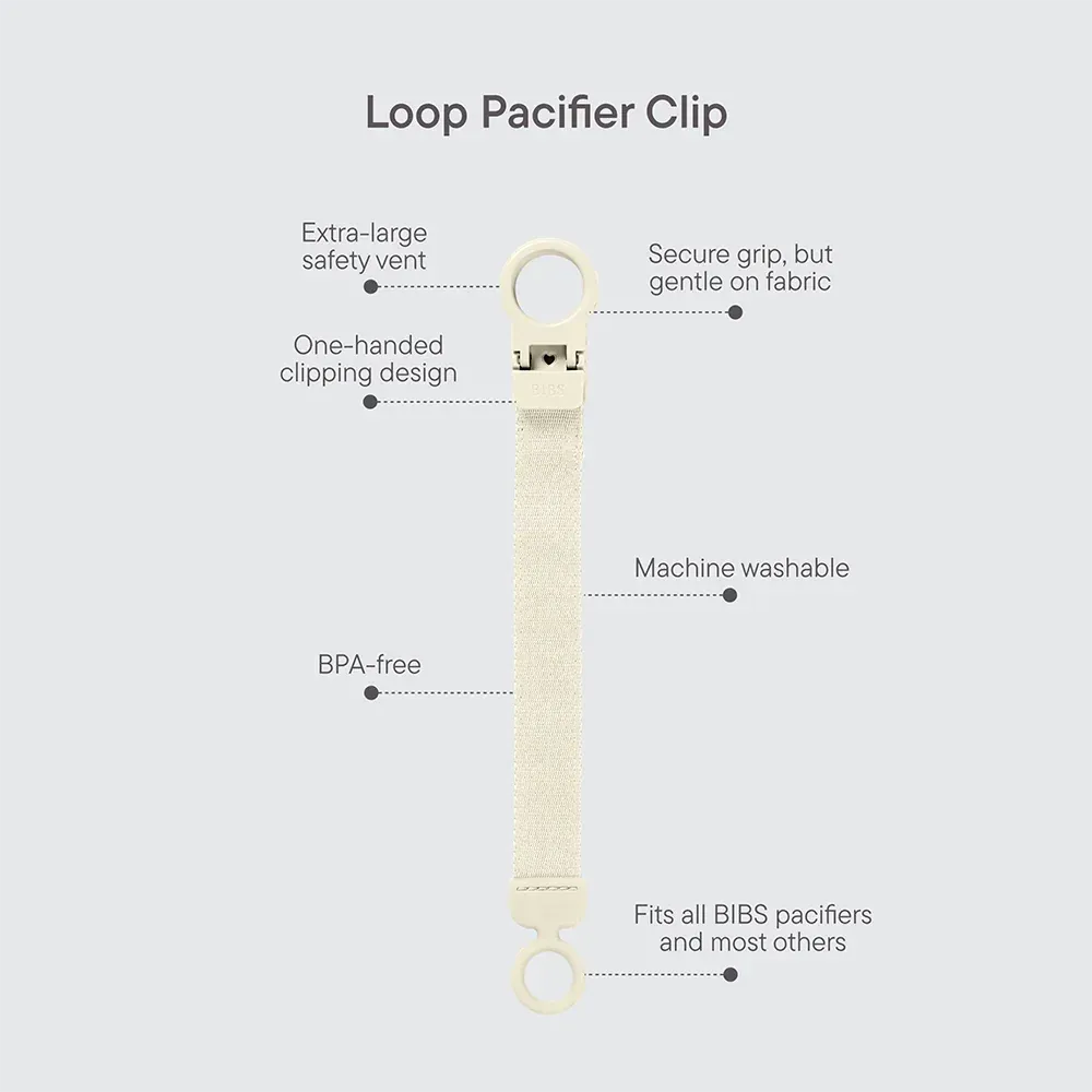 BIBS Loop Schnullerclip Bubblegum textil