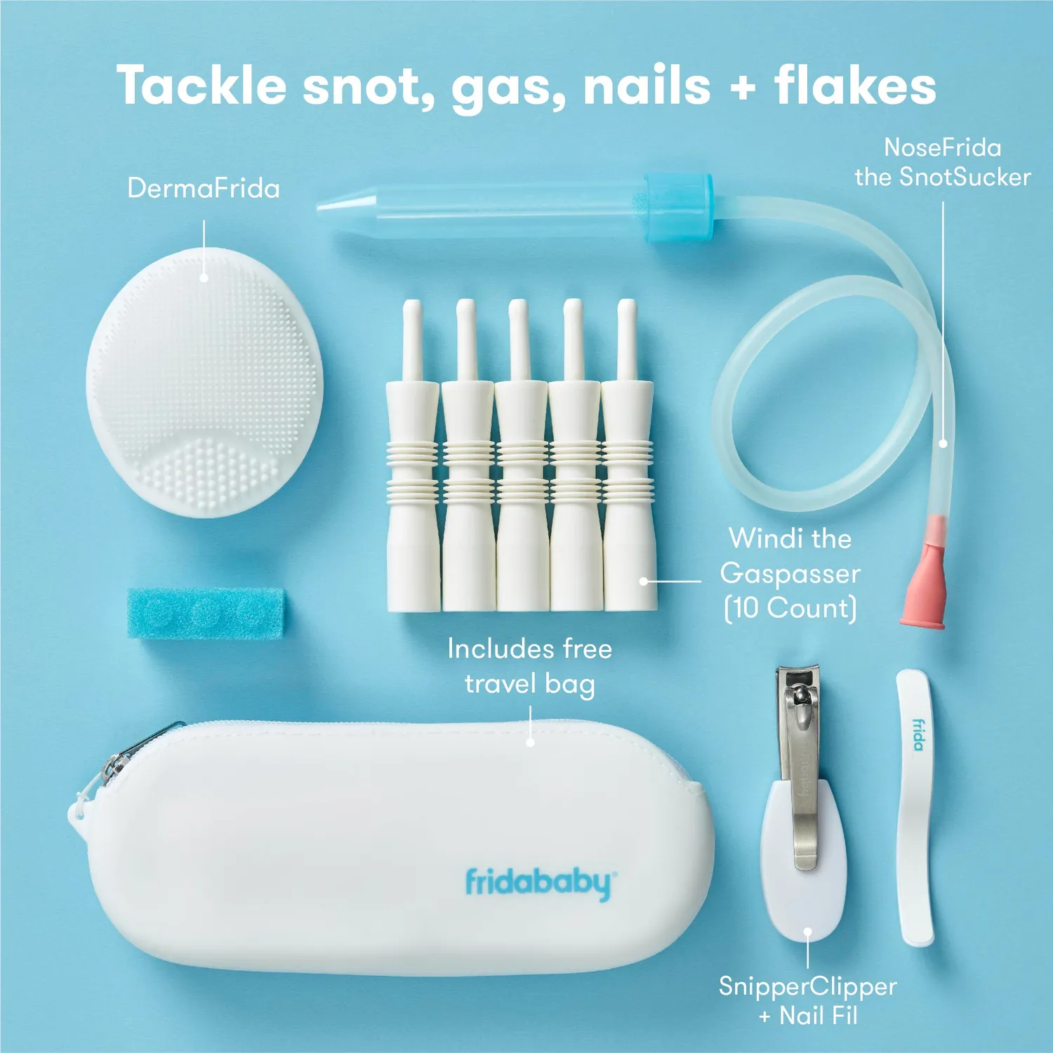 Frida Baby Basics Kit Babypflegeset Nasensauger Windi 7-teilig