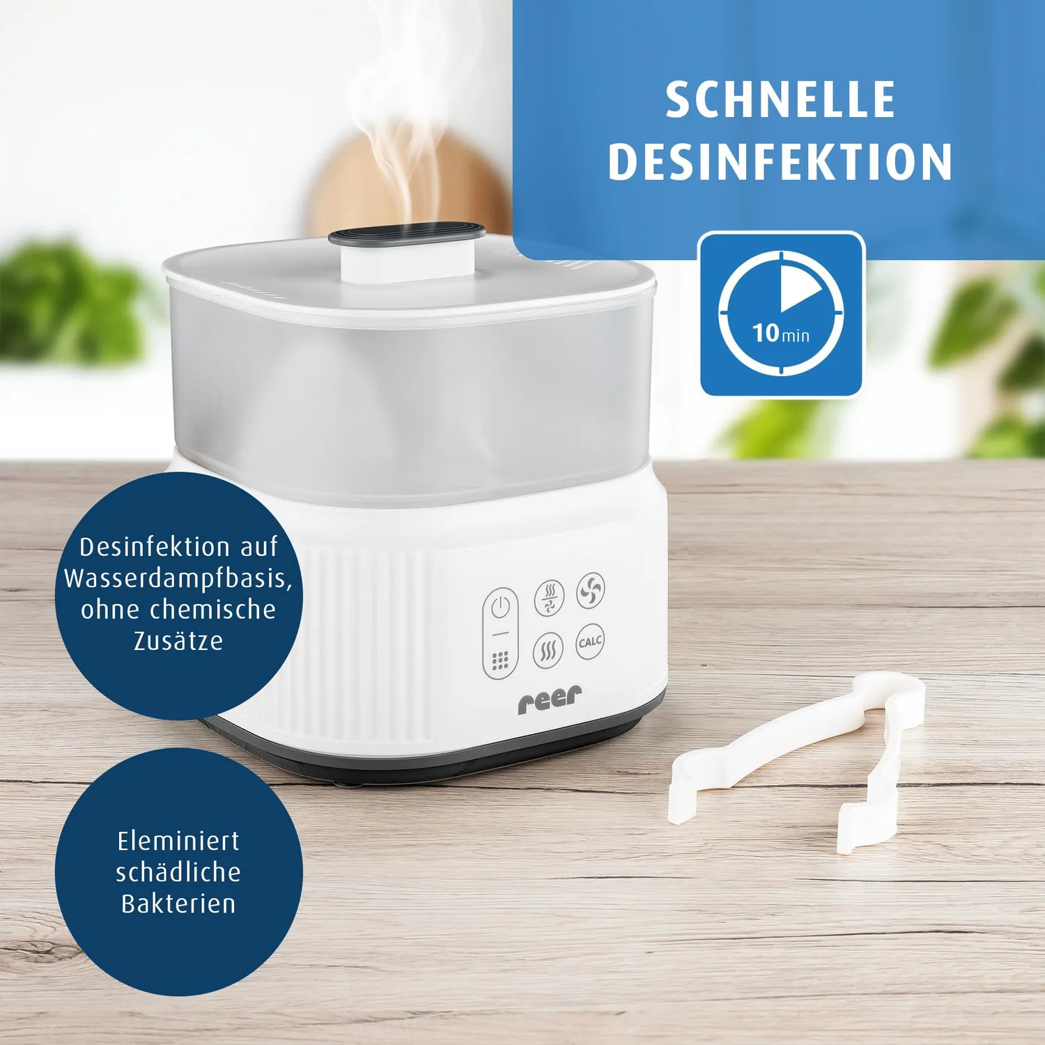 Reer VapoDryS Babyflaschen-Sterilisator Trockner 5 Flaschen