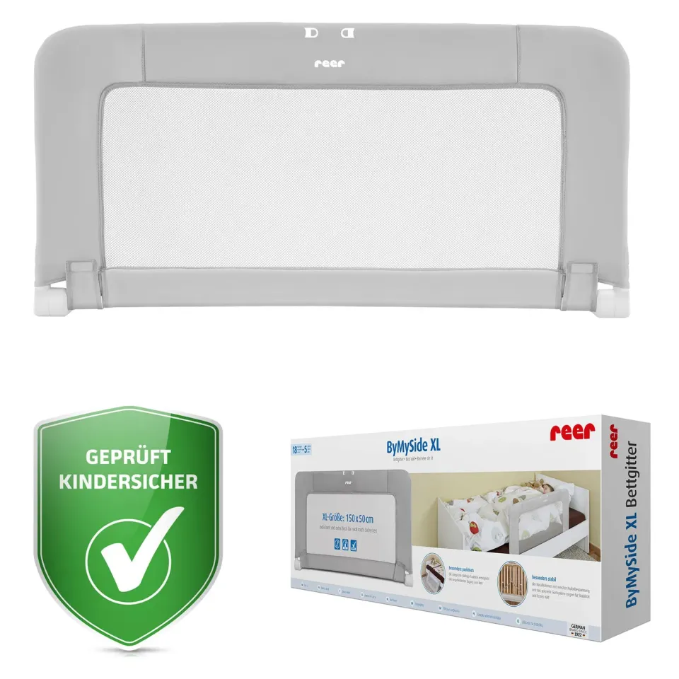 Reer ByMySide Bettgitter 150x50 cm grau extrahoch