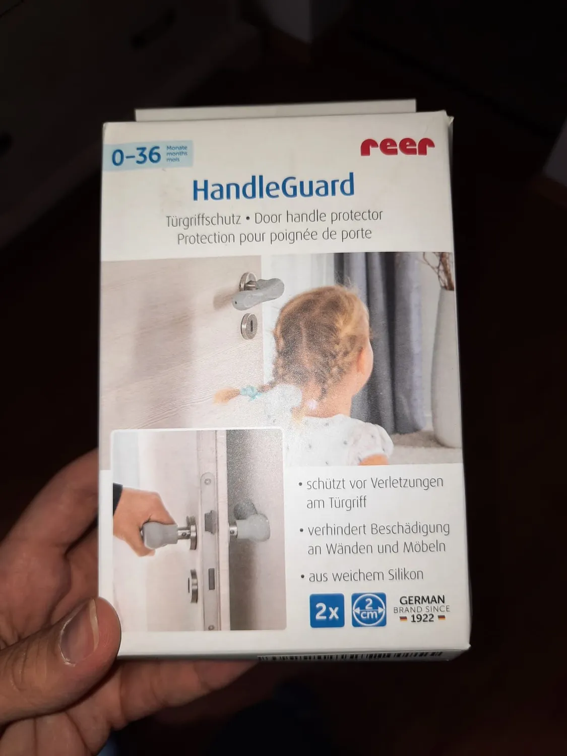 reer HandleGuard Türgriffschutz 4 Stück Silikon Grau