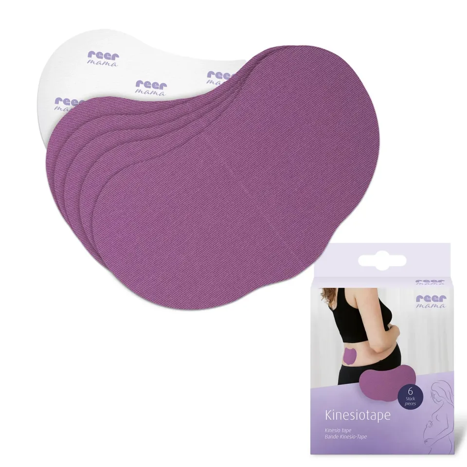 Reer Mama Kinesiotape Schwangerschaft Tape Lila 6 Stück elastisch