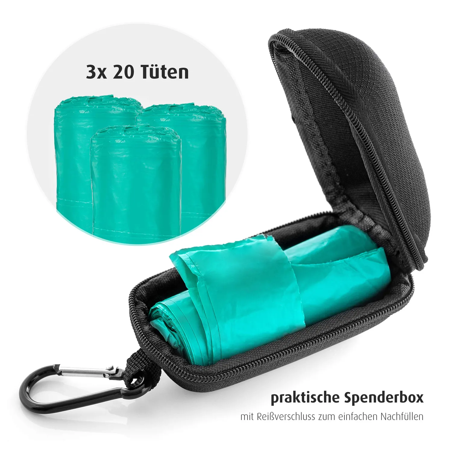 Reer 85011 Windelbeutel-Spender schwarz 60 Stück mit Duft