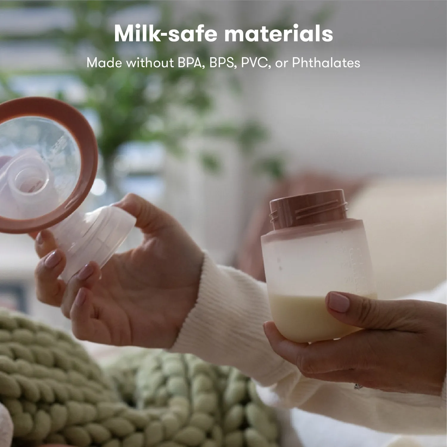 Frida Mom 2-in-1 Manual Breast Pump Flasche 150 ml Silikon