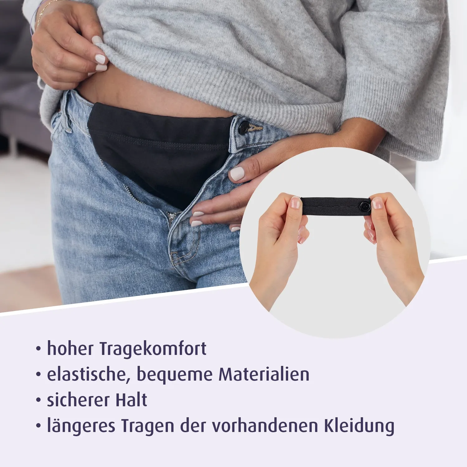 reer Hosenerweiterung Schwangerschaft Set 4tlg schwarz