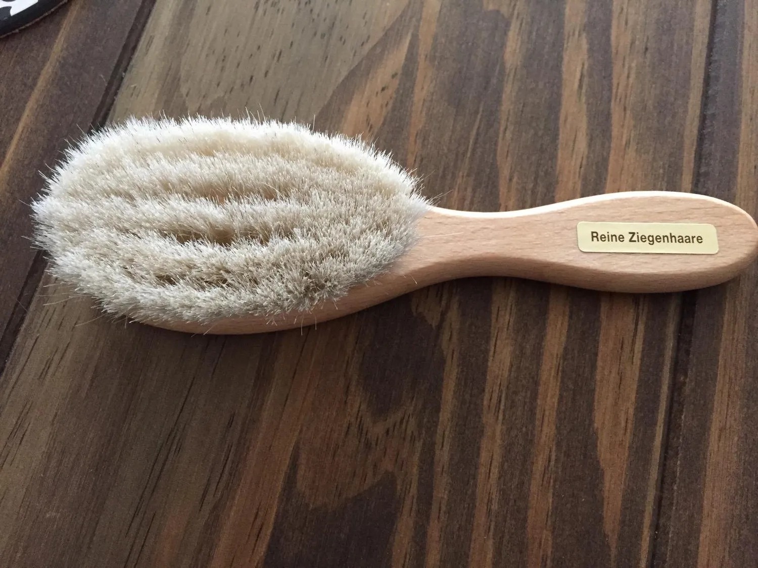 reer Naturhaarbürste Ziegenhaar Babybürste Holz weich