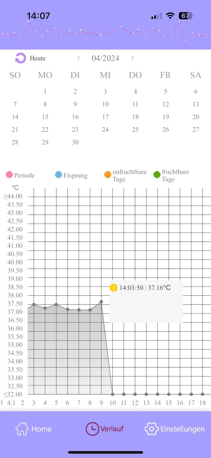 reer Basalthermometer Zyklustracker mit App Bluetooth