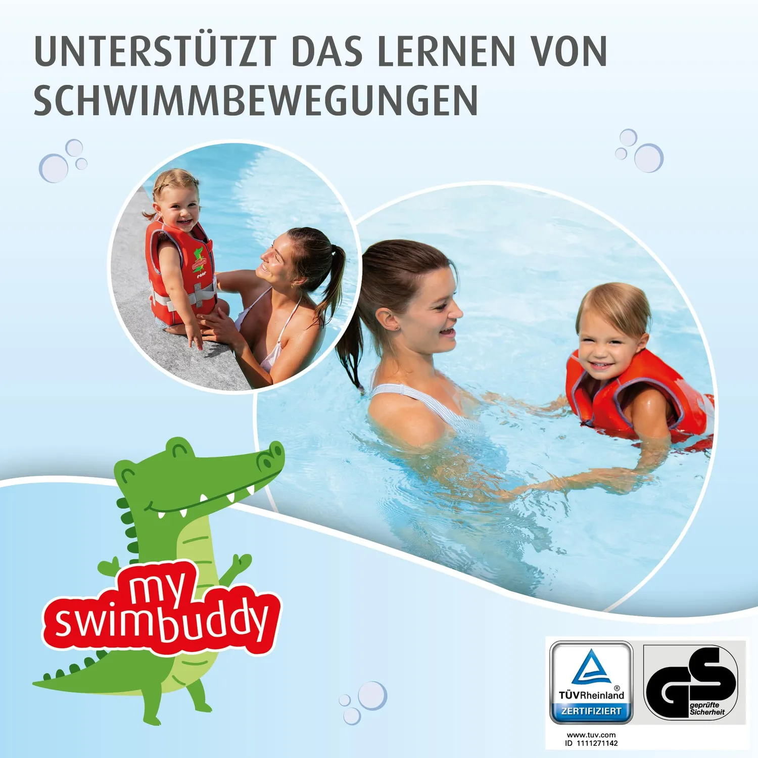 Reer Myswimbuddy Schwimmlernweste S 15-19kg Neopren Gelb