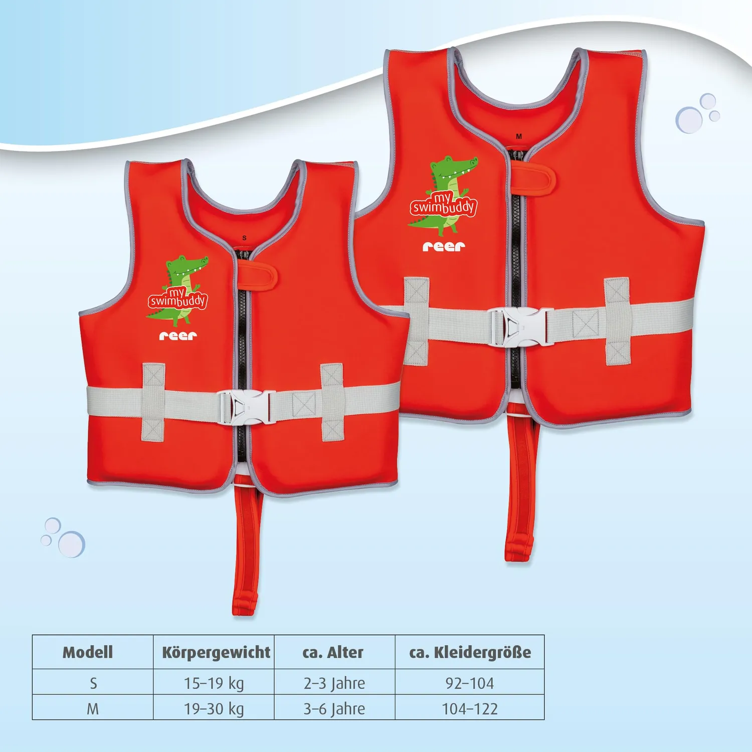 Reer Myswimbuddy Schwimmlernweste S 15-19kg Neopren Gelb