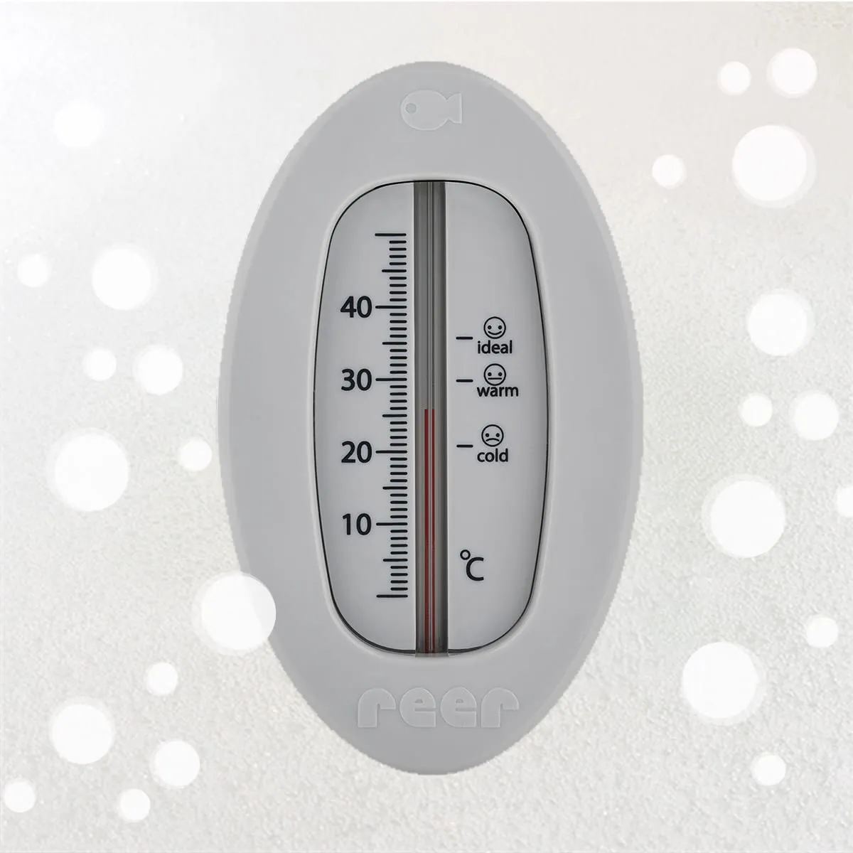 Reer Baby-Thermometer Badethermometer grau bruchsicher