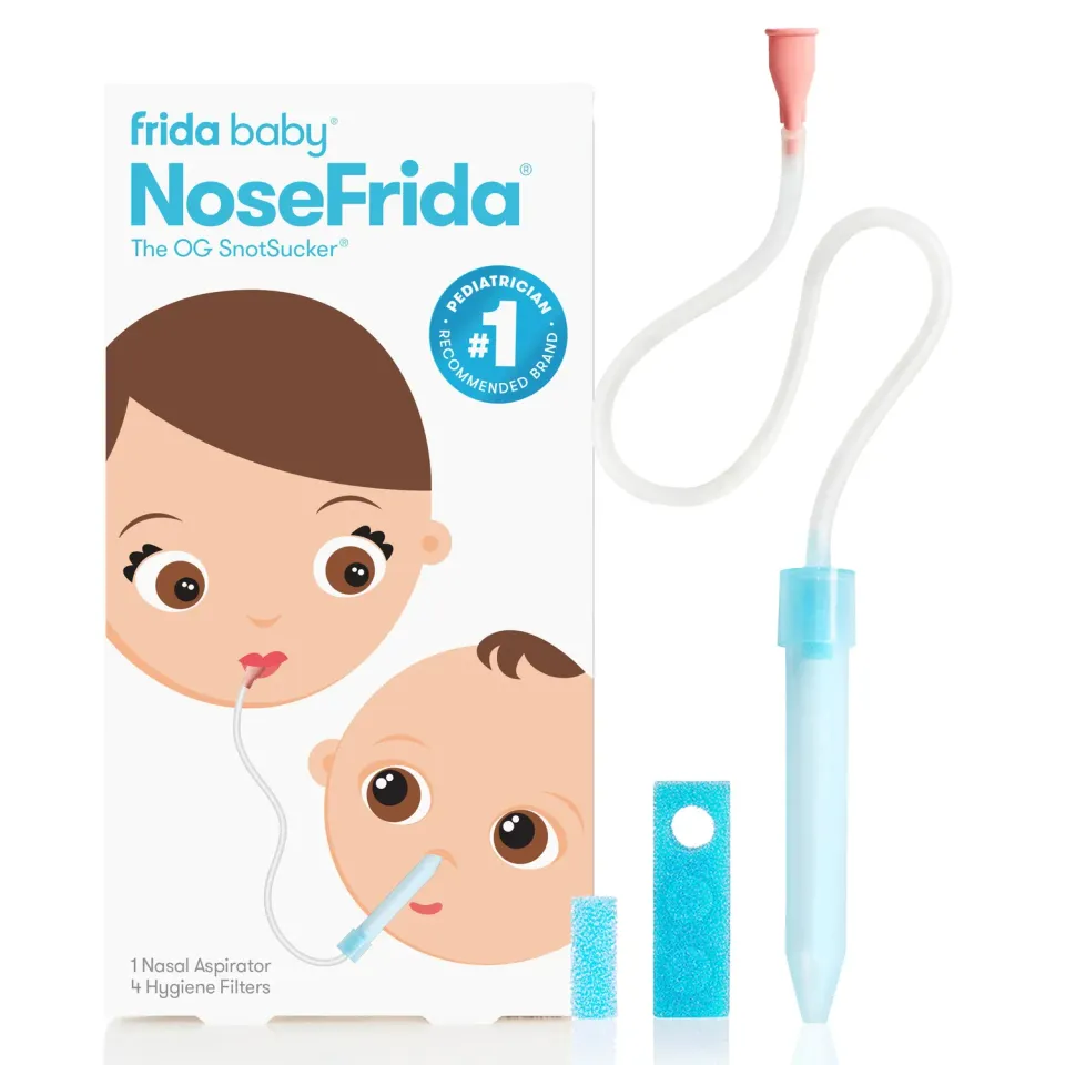NoseFrida SnotSucker Nasensauger Baby mit 4 Filtern