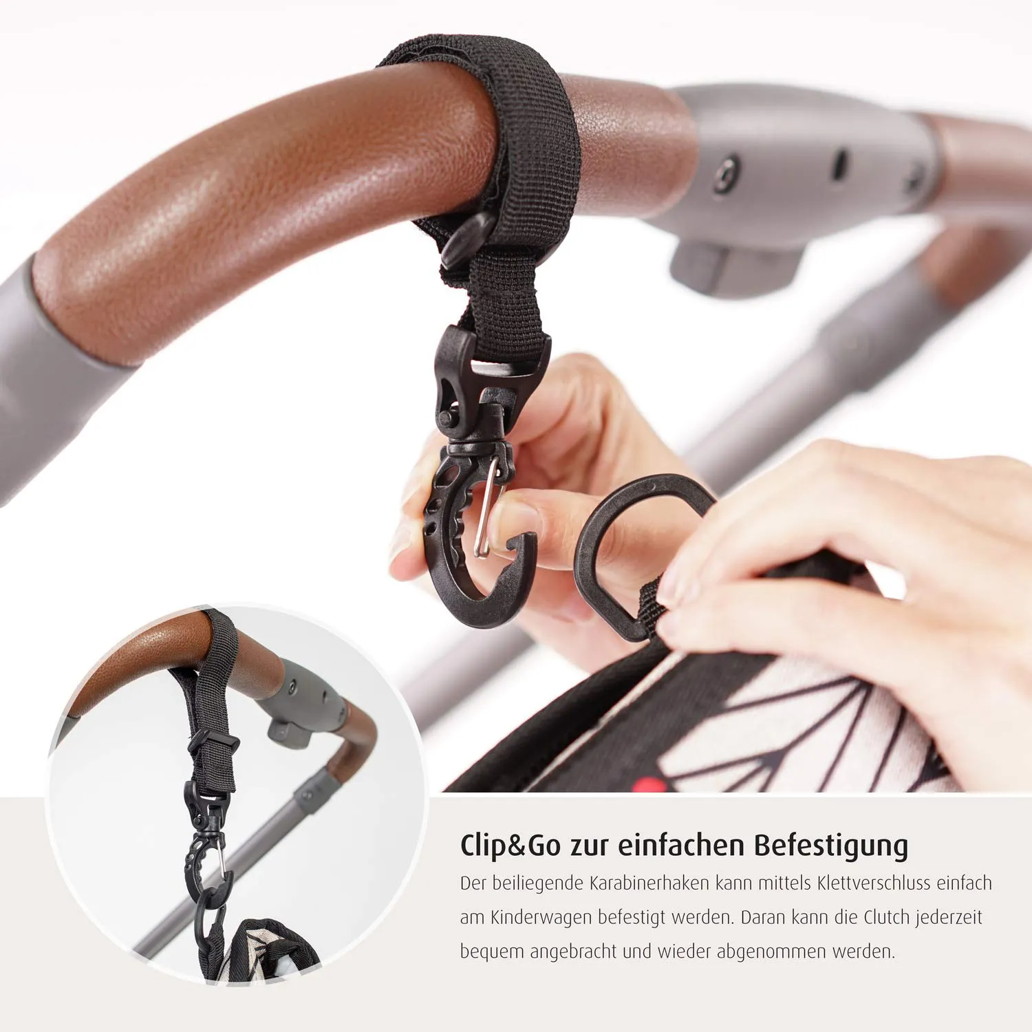Reer Clip&Go Wickeltasche mehrfarbig mit Wickelauflage abwaschbar