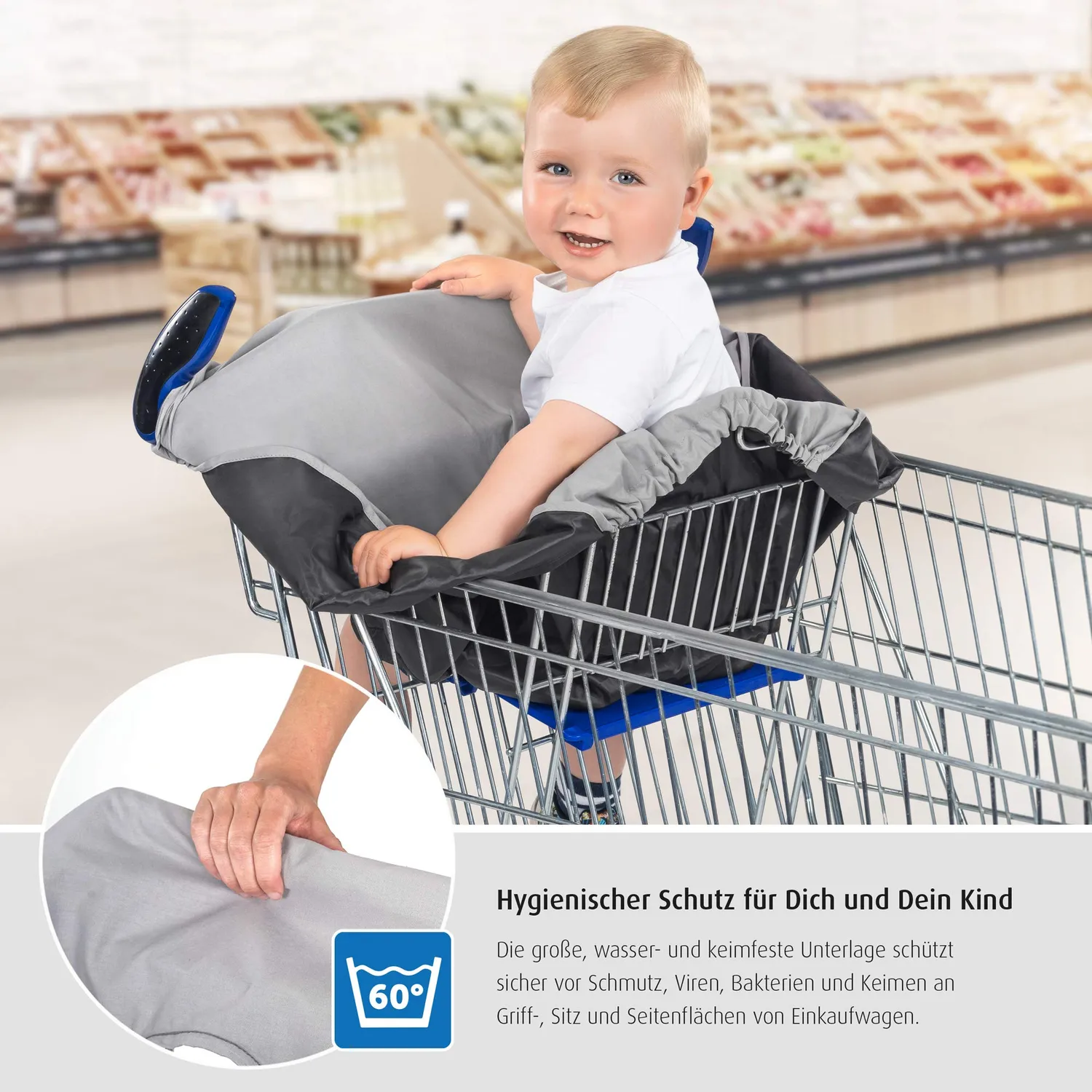 reer HygieneCover 85031 Schutzbezug Grau Waschbar