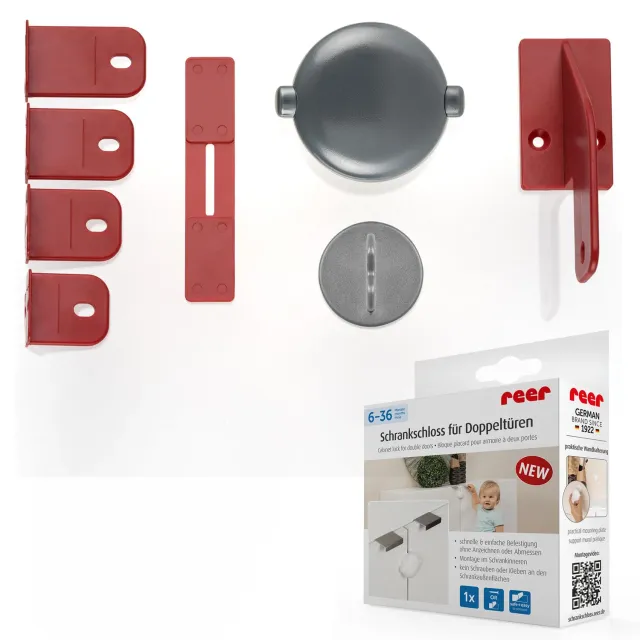 Reer Schrank-Schloss Doppeltüren 71081 Grau 1er