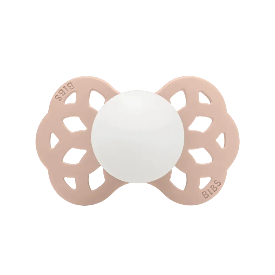 BIBS Infinity GLOW Schnuller Blush Silikon nachtleuchtend