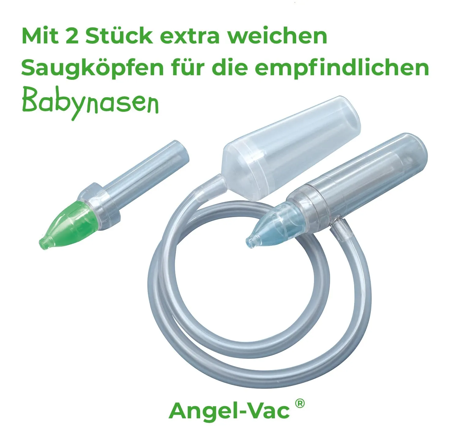 Angel-Vac Nasensauger Geschwisterpaket Staubsauger 2 Köpfe sanft