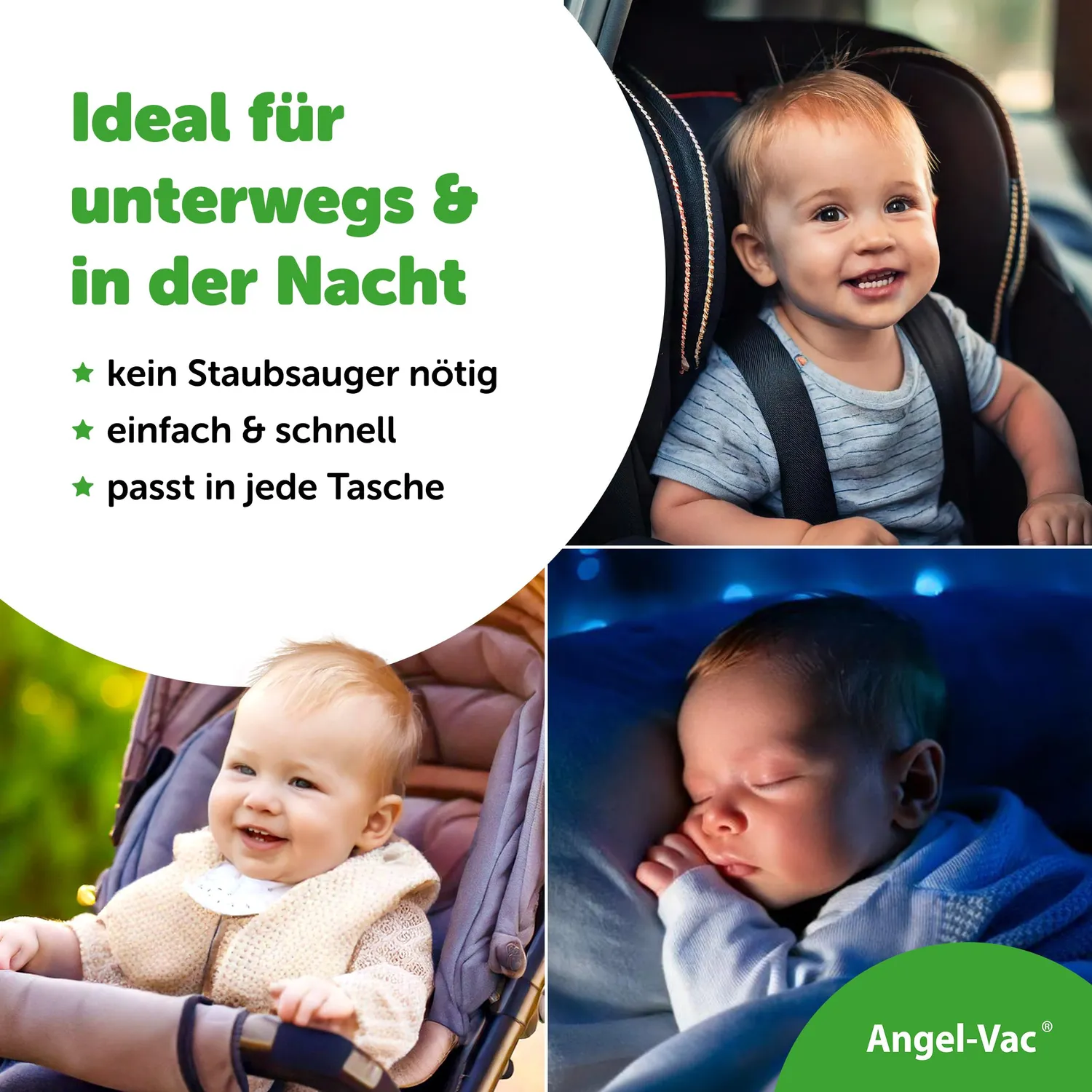 Angel-Vac Mund-Nasensauger Baby mit 5 Filtern