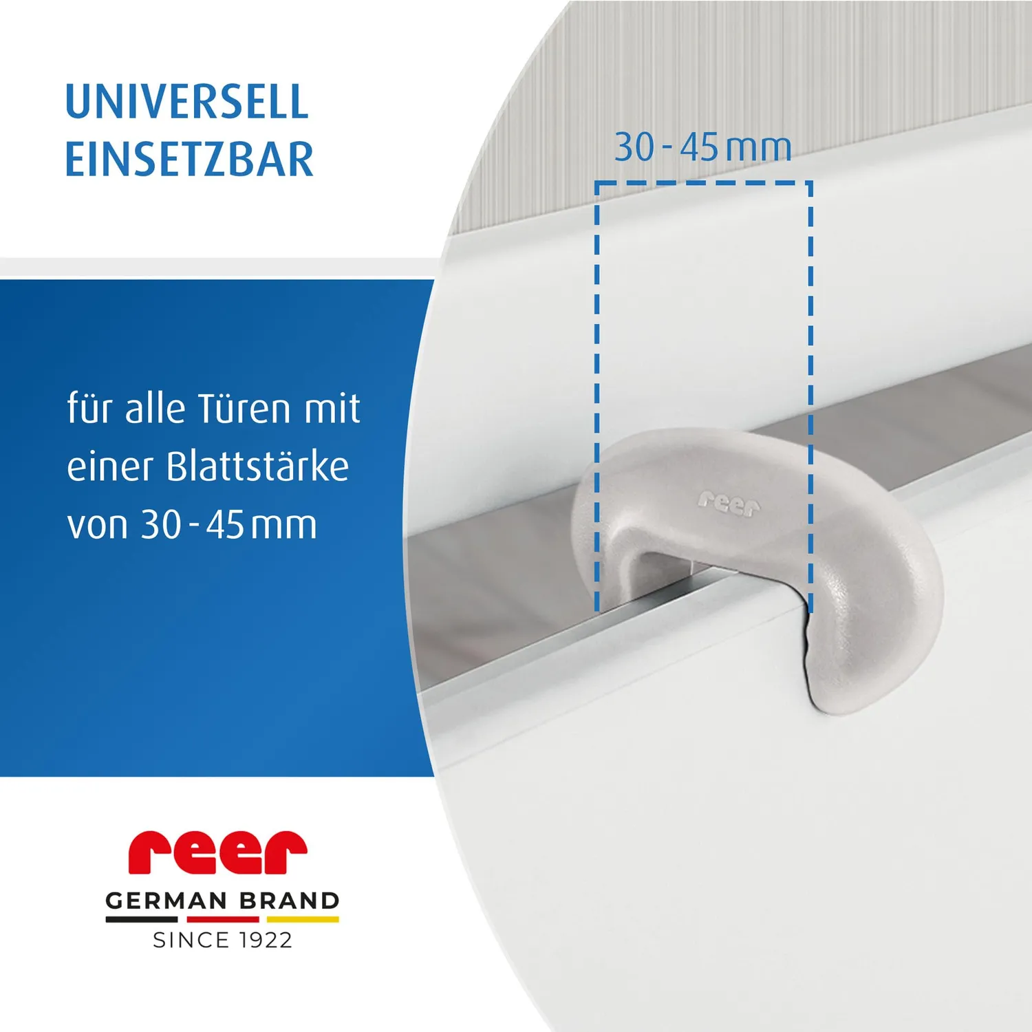 Reer Finger-Klemm-Schutz Türstopper transparent 30-45 mm
